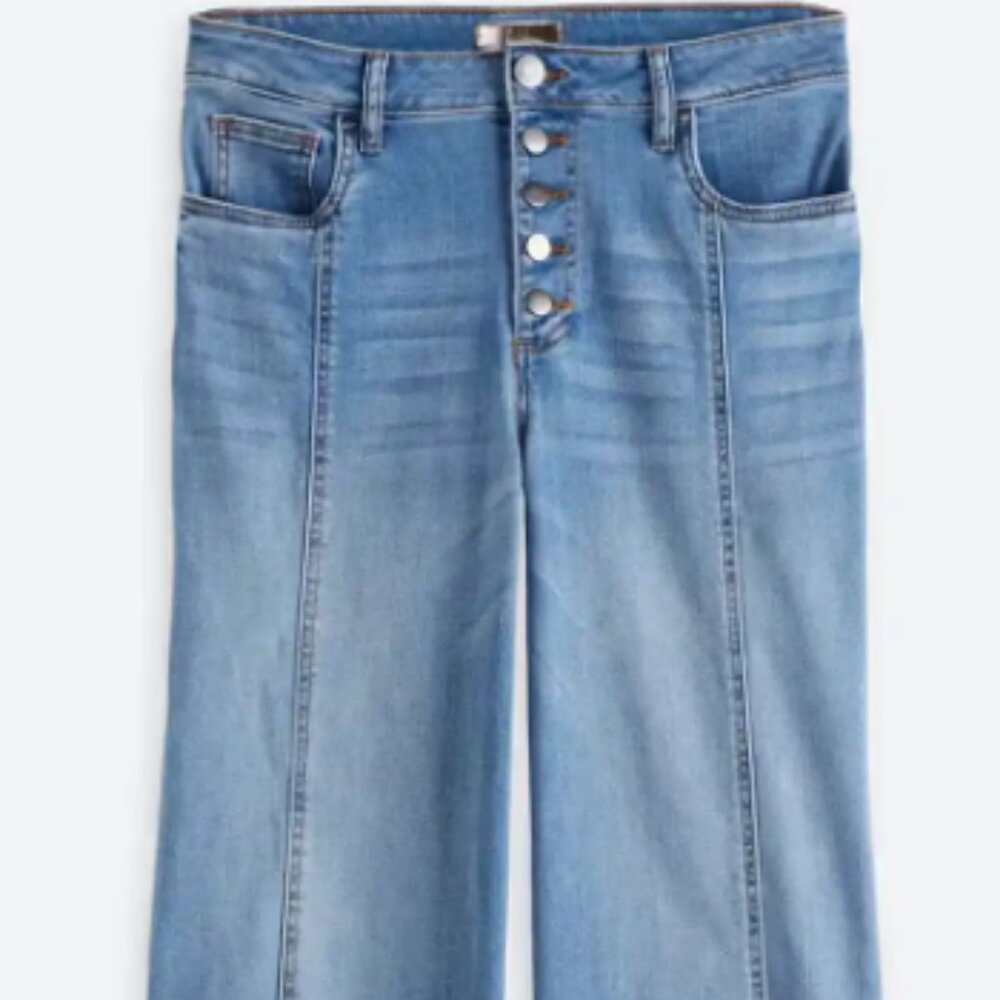 Kut from the Kloth Medium Blue Wide Leg Jeans